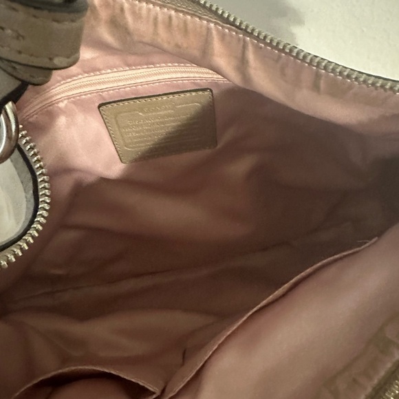 Coach Park Duffle Crossbody Bag Convertible Genuine Leather F19726 Ivory Taupe - Picture 10 of 13